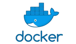 Docker icon representing isolated microservice containers.